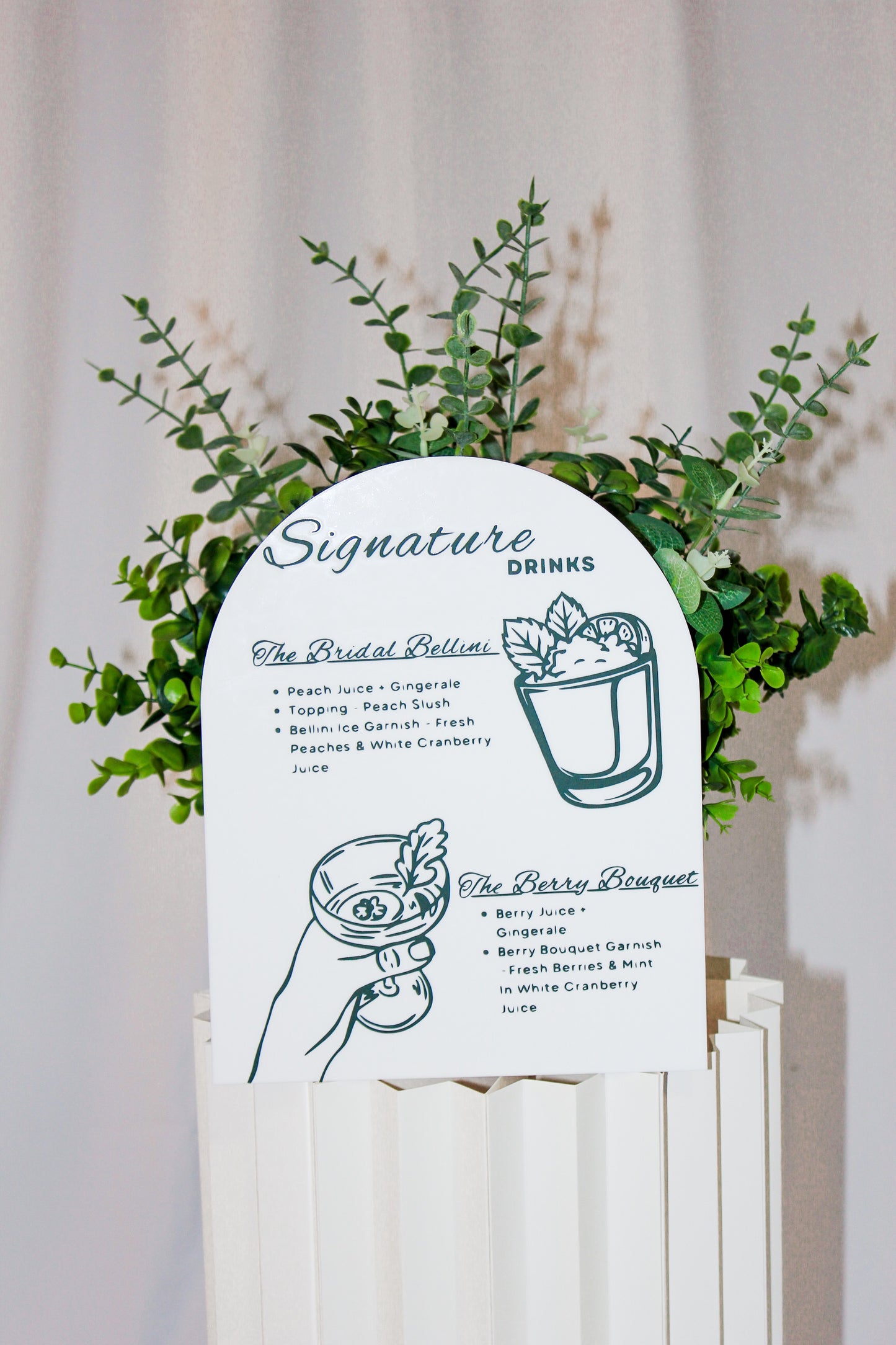 Custom Acrylic Signature Drink Signs