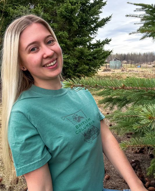 British Columbia Graphic T-Shirt | Canadian Province Tee T-Shirt Seafoam Seafoam_British_Columbia_Graphic_Tee