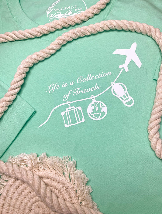 Collection Of Travels Tee | Wanderlust Shirt T-Shirt Mint image_7ba918ac-0f27-4203-abb2-22b4cc9bcaad