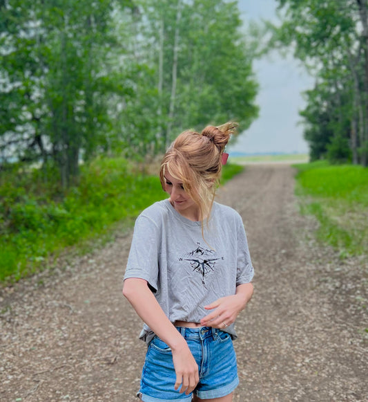 Leading Me To The Mountains Tee | Nature Inspired Shirt T-Shirt Charcoal Black Design 14A8B990-C1EA-41EC-A32E-00F2487DB364