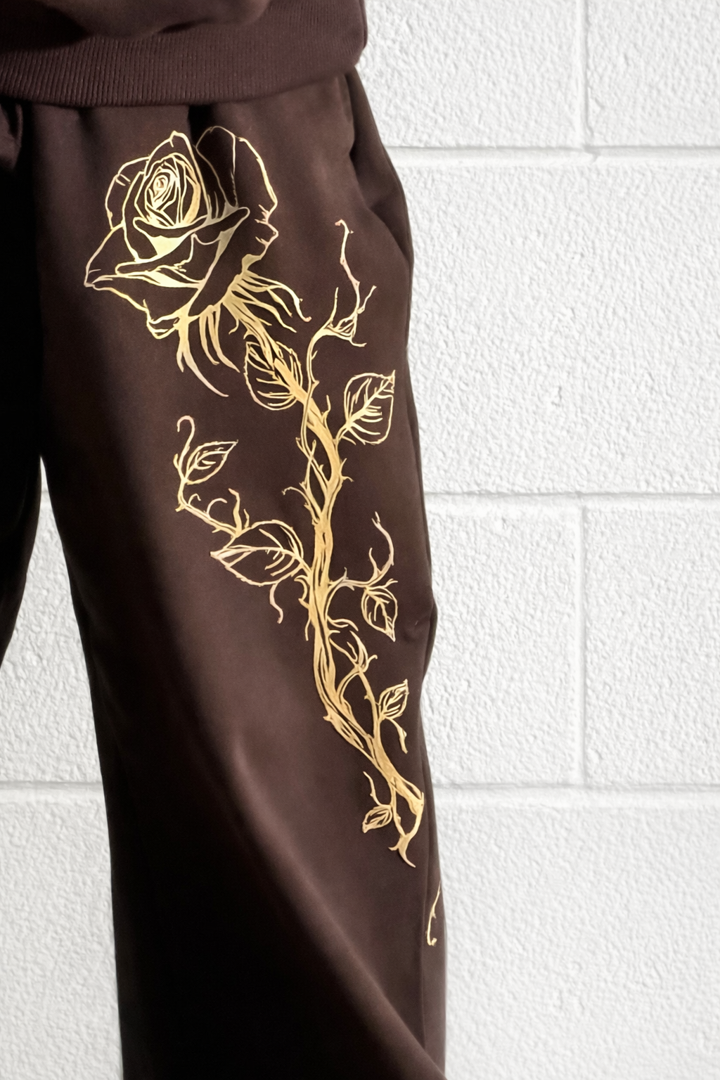 Beauty Within The Thorns Baggy Espresso Sweatpants Pants Beauty_Within_The_Thorns_Baggy_Sweatpants
