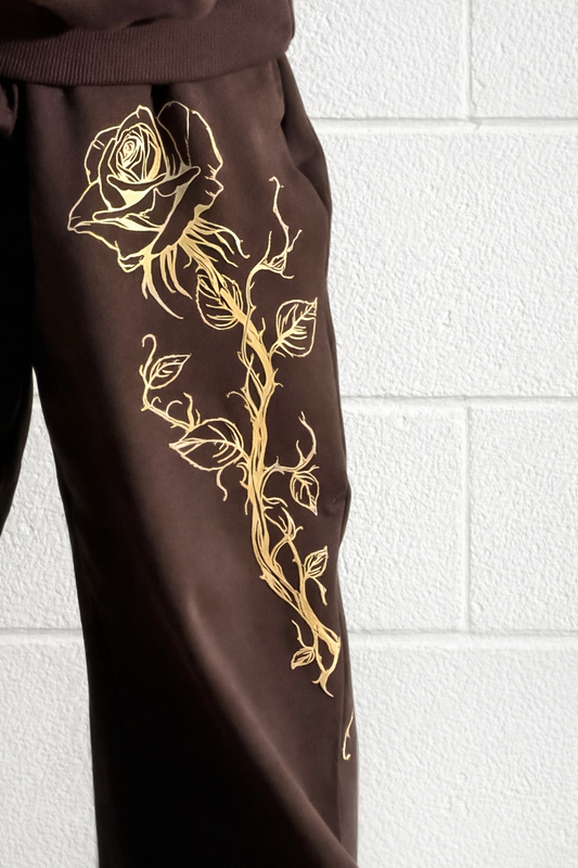 Beauty Within The Thorns Baggy Espresso Sweatpants Pants Beauty_Within_The_Thorns_Baggy_Sweatpants