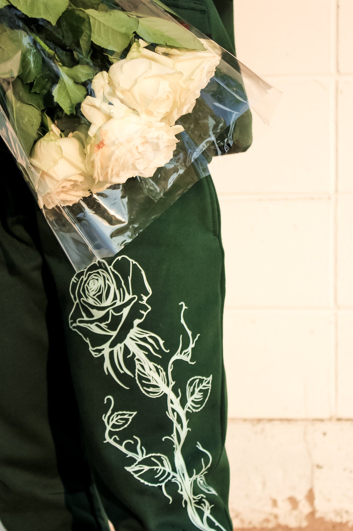 Beauty Within The Thorns Cuffed Jade Sweatpants Pants Beauty_Within_The_Thorns_Sweatpants