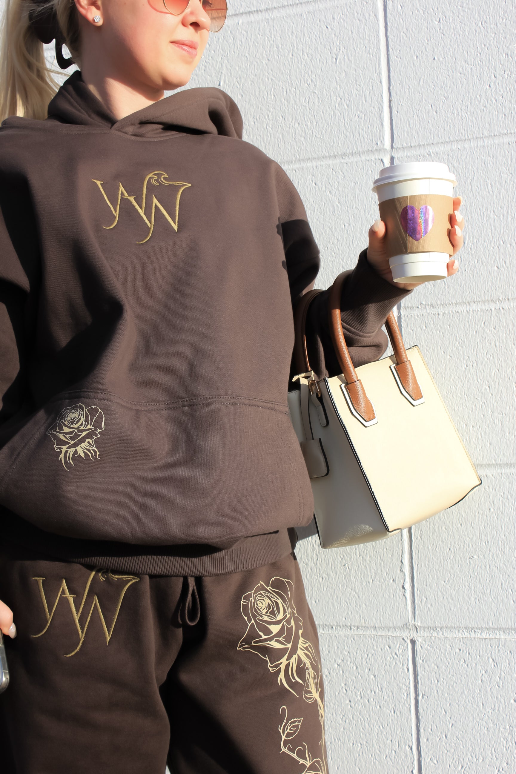 Beauty Within The Thorns Heavyweight Espresso Hoodie Hoodie Cozy_Heavyweight_Beauty_Within_The_Thorns_Sweatsuit