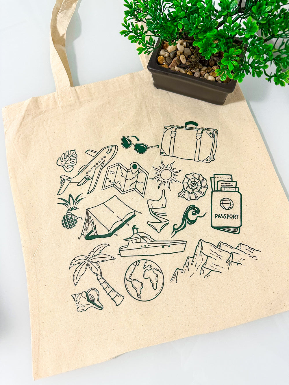 Travel Doodles Tote Bag