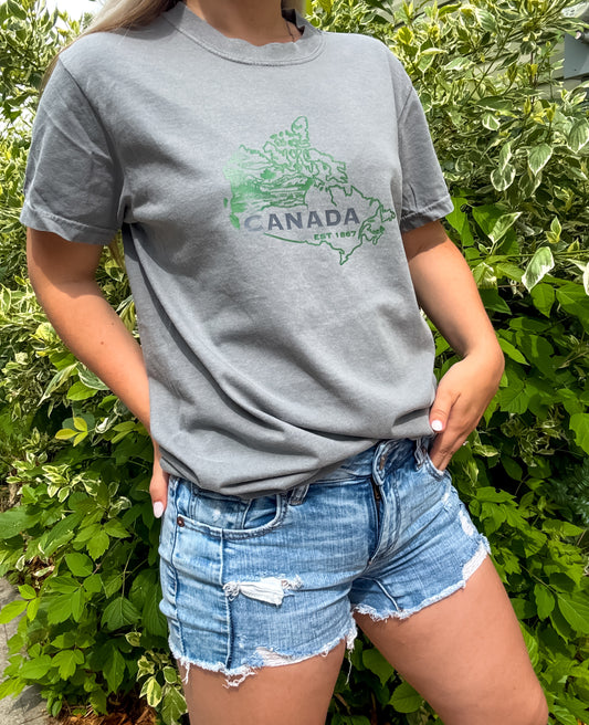 Canada Graphic T-Shirt | Canadian Tee T-Shirt Grey Grey_Canada_Graphic_Tee