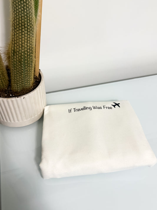 X-Large White If Travelling Was Free Crewneck IMG-1276