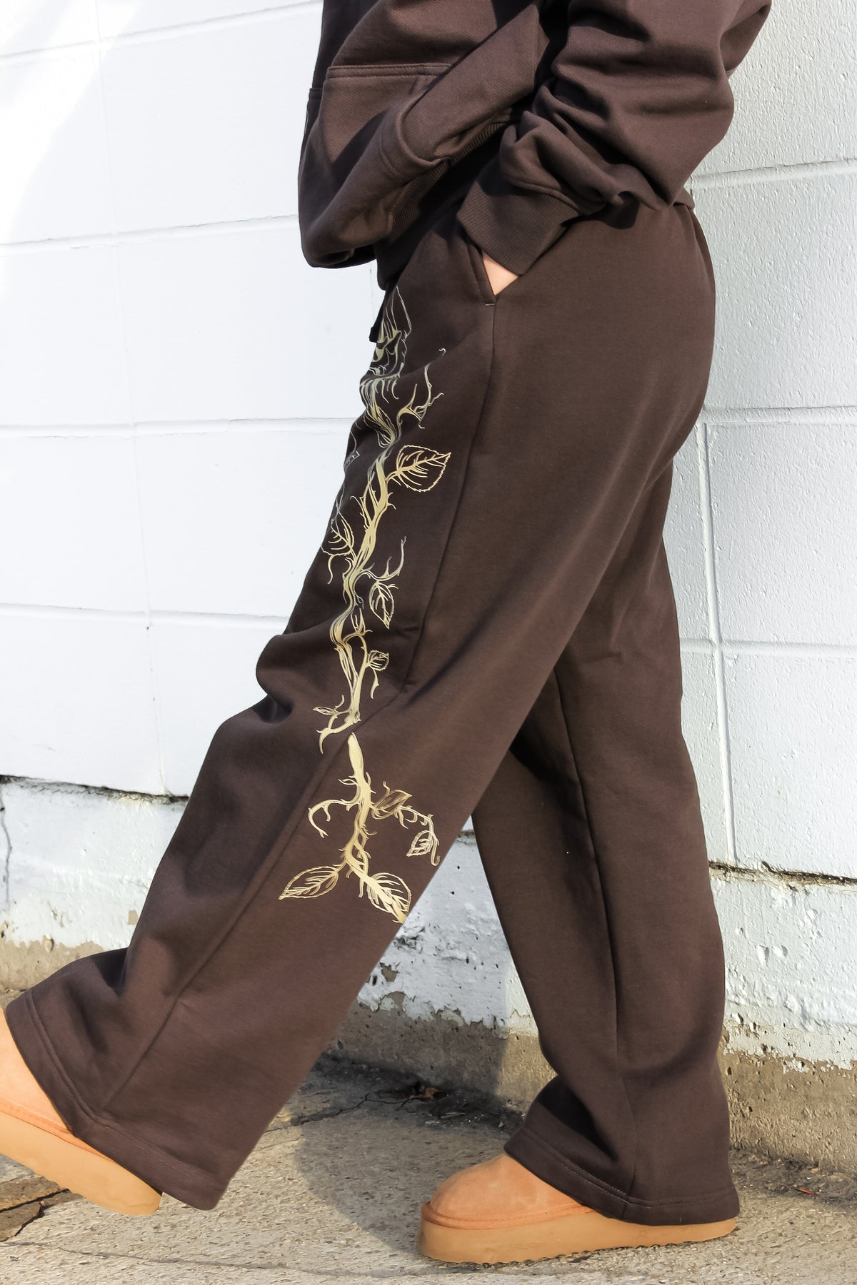 Beauty Within The Thorns Baggy Espresso Sweatpants Pants Open_Bottom_Beauty_Within_The_Thorns_Sweatpants