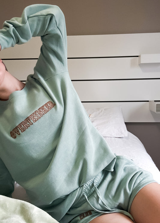 Overthinker Crewneck | Cozy Matching Set Top 2X-Large Sage_Overthinker_Loungewear_Crewneck