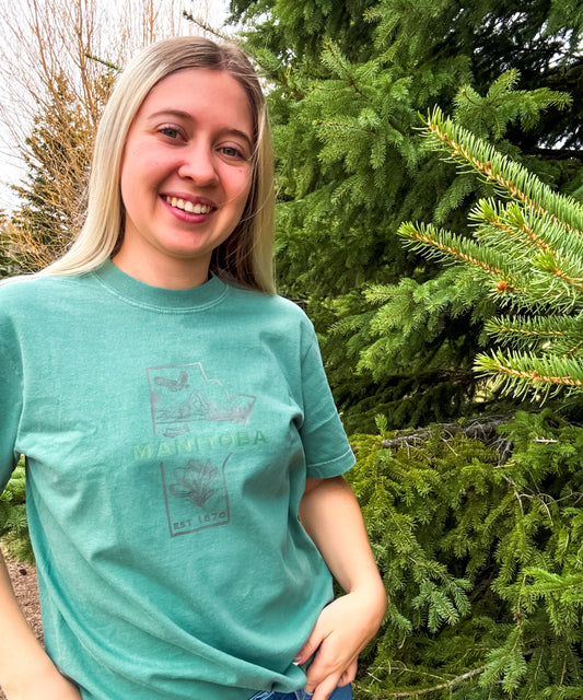 Manitoba Graphic T-Shirt | Canadian Province Tee T-Shirt Seafoam Seafoam_Manitoba_Graphic_Tee