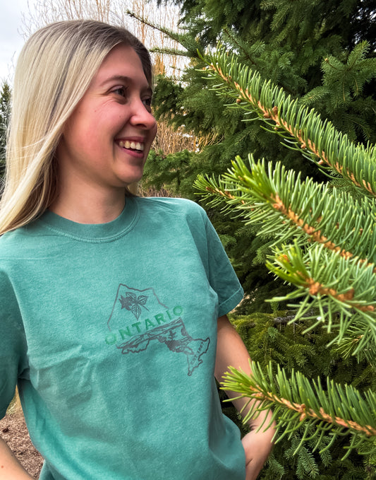 Ontario Graphic T-Shirt | Canadian Province Sweater T-Shirt Seafoam Seafoam_Ontario_Graphic_Tee