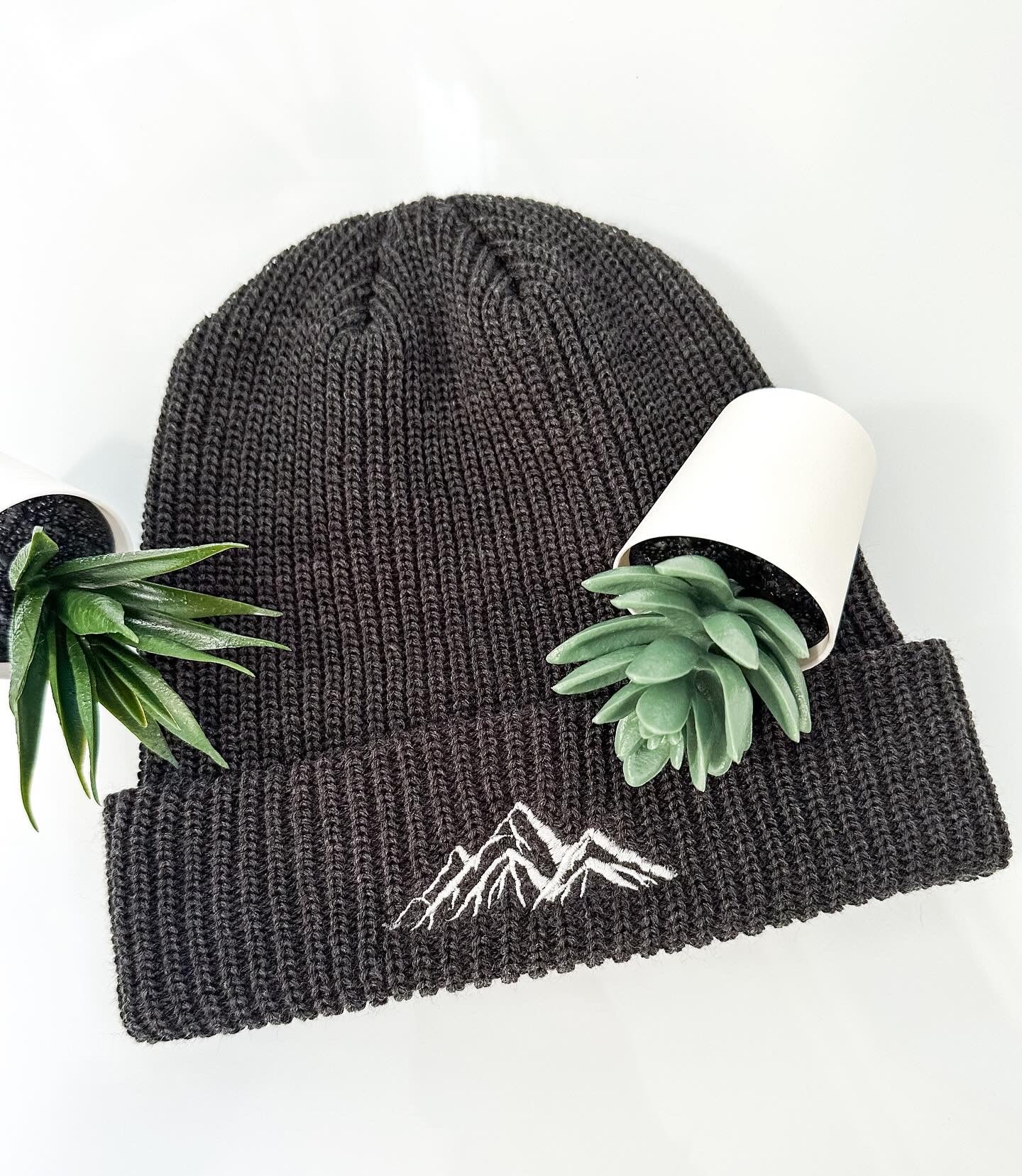 Mountain Embroidered Beanie | Cozy Knit Hat Storm Storm_Woven_Acrylic_Mountain_Beanie