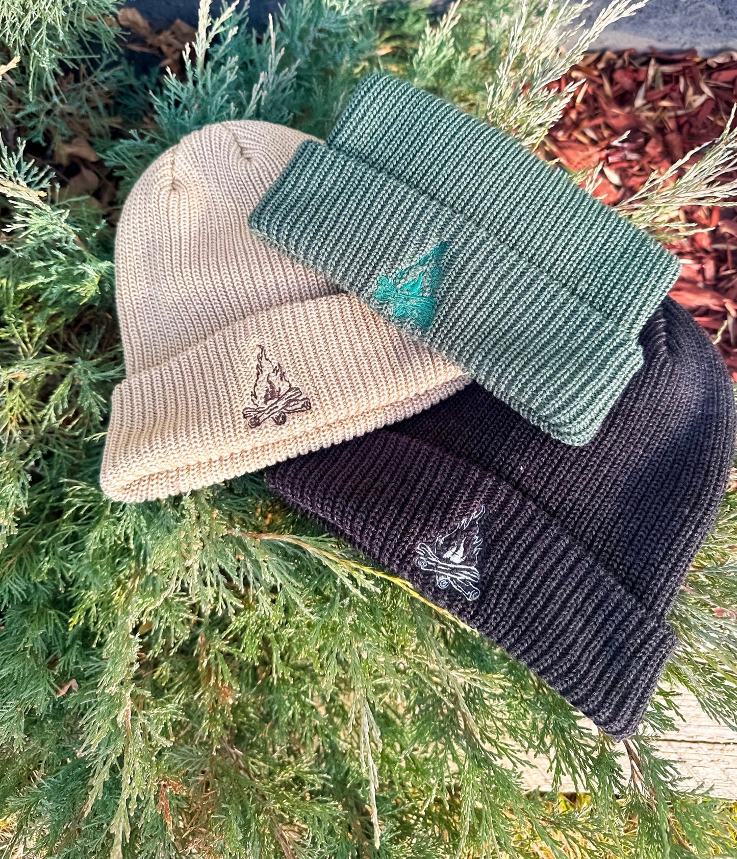 Campfire Embroidered Beanie | Cozy Knit Hat Hats Woven_Acrylic_Campfire_Beanies