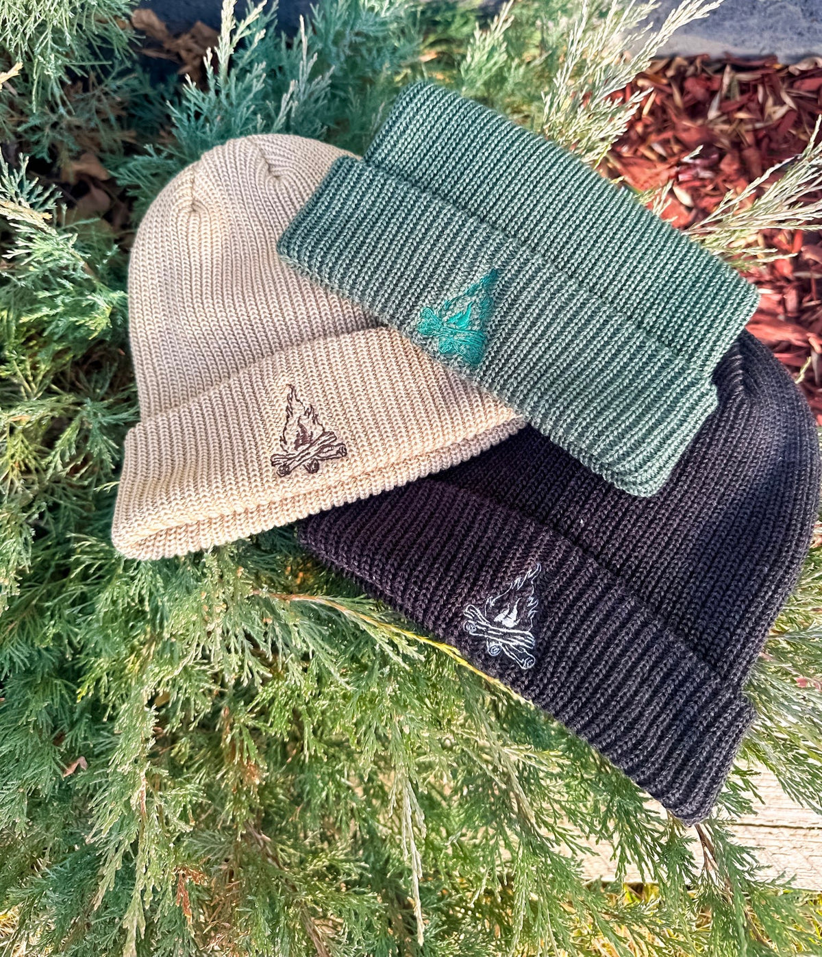 Campfire Embroidered Beanie | Cozy Knit Hat Hats Woven_Acrylic_Campfire_Beanies